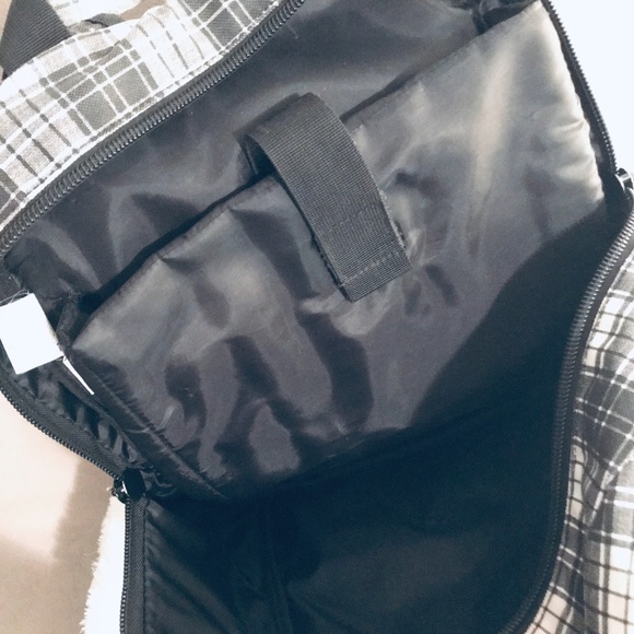4/$100🌱 Hurley Black White Checkered Knapsack Backpack Kids School Bag Laptop - Picture 5 of 7